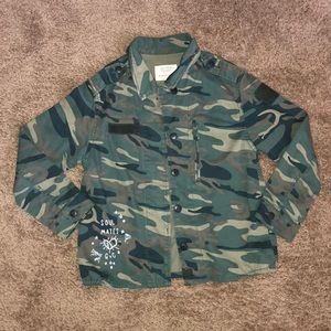 Zara Girls Army Fatigue/ Camouflage Jacket